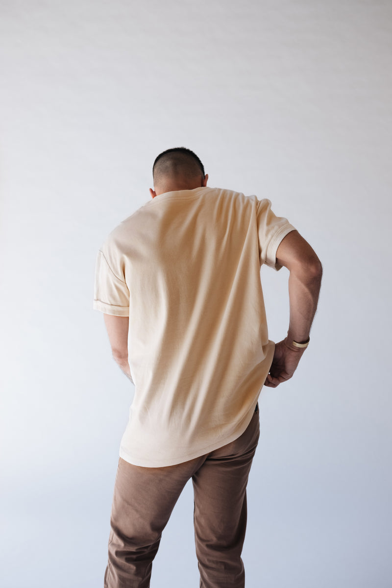 The-Original-Centered-Pocket-T-Shirt-Maison-Ogé-In-Coffee-Stained